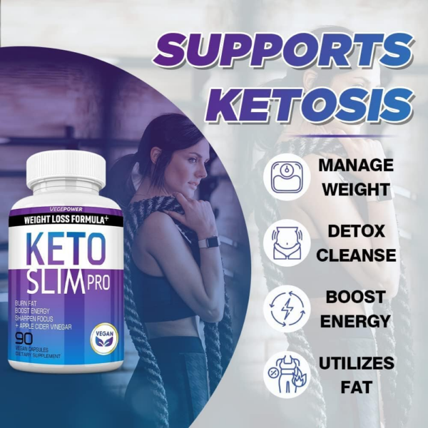 Keto Diet Pills Plus Apple Cider Vinegar - Exogenous Ketones Supplement for women men - Utilize Fat for Energy with Ketosis Boost Energy & Focus, Manage Cravings, Metabolism Support -180caps - Image 3